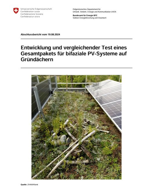 Abschlussbericht vom 19.8.2024 zur PV-Versuchsanlage Mattenbach. Link zum PDF: siehe am Schluss des Online-Artikels!